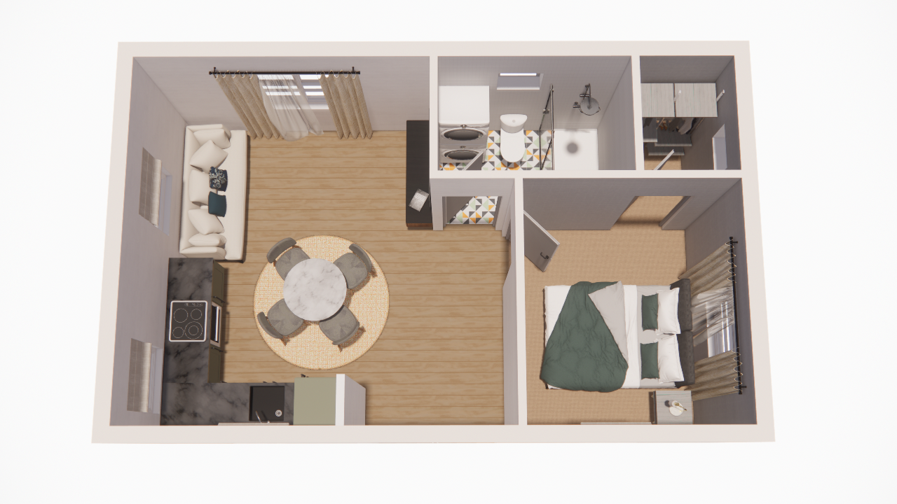 Goshen Tiny Homes Accessory Dwelling Unit B-450 Floor plan